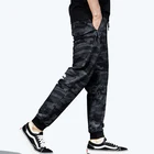 2019 Fashion Streetwear Spandex Black Camo harem pants