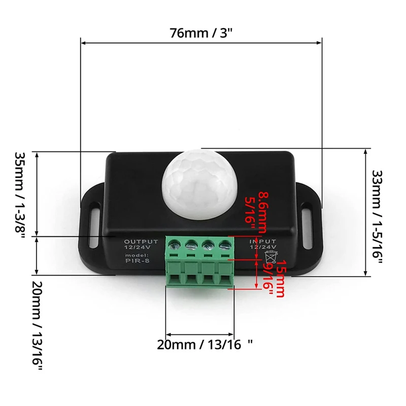 Pir Human Body Induction Switch Pir Infrared Remote Motion Detection