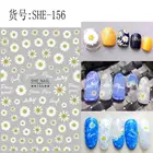 Water Simple Flowers Designs Water Decals Nail Art Stickers Christmas Series Watermark Transfer Nail Slider Wraps