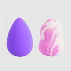 New arrival unique teardrop shape latex free cosmetic powder puff