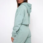 Pullover Hoodie Set Custom Fitness Pullover Jacket Gym Pant Sweatshirts Women'S Hoodies Set