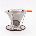 Honeycombed Stainless Steel Coffee Filter Reusable Pour Over Coffee Filter Cone Coffee