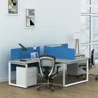 Modern 2 person l shape office desk white table intelligent designs office furniture