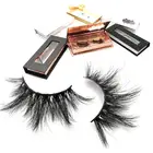 Huaruitai brand manual mink fur eyelashes clear band mink eyelashes with original packing