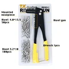 Blister Gun Packed In Blister 151pcs Fasten Rivet And Hand Nut Machine Riveter Gun Kit
