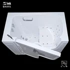 Zink K201 Small Corner Jet Shower Disability Bathtub With Door Adult Portable Plastic