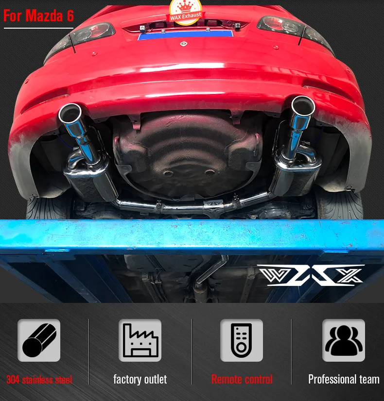 Exhaust Catback Muffler For Mazda 6 Mazda6 ATENZA 2012-2021Stainless Steel Pipe Exhaust Automotive Exhaust System