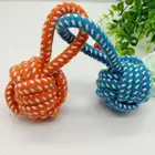 Teeth cleaning pet toy chewing knot ball cotton rope dog toy
