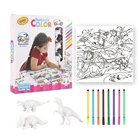 Children art and craft washable drawing mat toy with dinosaur model