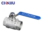 Full Port ball valve ss304 Heavy Duty for Water, Oil, and Gas,1'' NPT 2-pc 1000wog two piece threaded ball valve