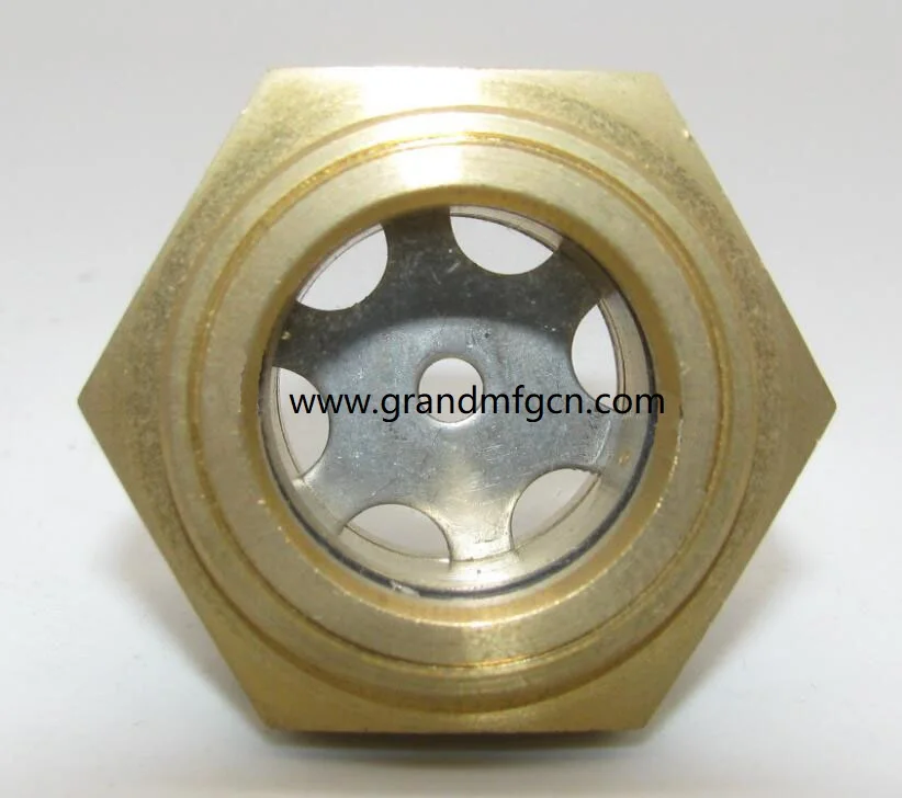 Bsp G Thread Inch Brass Oil Level Sight Glass With Ss Reflector