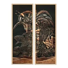 Support customization wood carving chinese minority style canvas print painting
