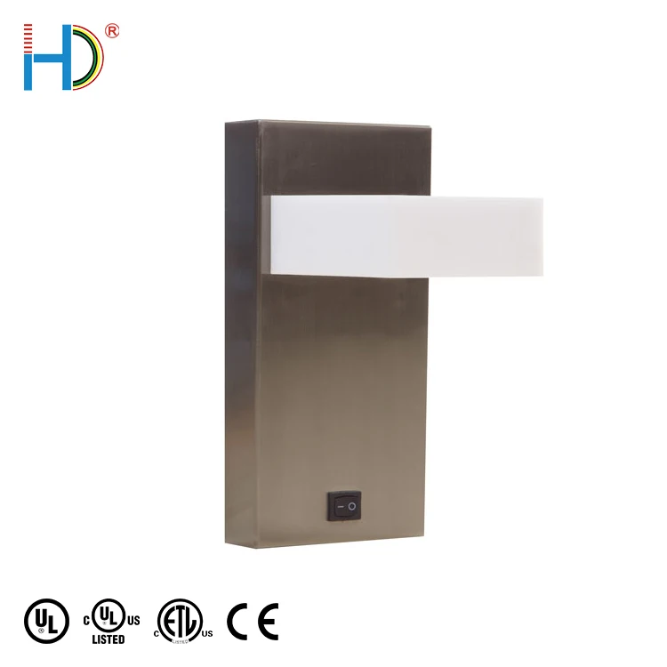 Modern Light Weight Compound Indoor Satin Nickel Acrylic LED Wall Lights
