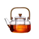 Professional straight glass teapot glass teapot with handle glass teapot