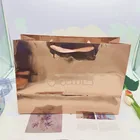 White Cardboard Shopping Bags With Customer Logos Paper Bag With Fabric Handle
