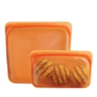 Reusable Sandwich Storage Silicone Food Bag of Clear