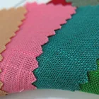wholesale woven plain style 30% linen 70% viscose cotton high quality blend fabric for dresses, casual wear, shirts