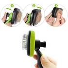Eco-Friendly Pet Brush Dog Slicker Pet Deshedding Grooming Self Cleaning Slicker Brush for Dog Cat Hair Shedding