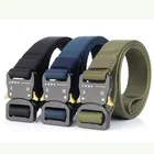 Custom Logo Buckle Military Cobra Tactical Belt Fashion Webbing Women's Belt Colorful
