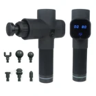 24V 2400mah cordless vibration muscle massage gun 6 speed 6 massage heads hand touch screen display