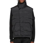 Wholesale Custom man winter Sleeveless down-filled quilted nylon ripstop down puffer vest