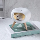 Wholesale Hotel Led Bedside Mood Lamps USB Bed Side Fashionable White Table Lamp Modern