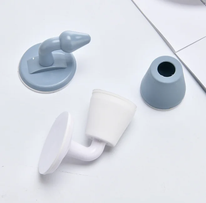 Creative punch-free silent suction-type bedroom bathroom silicone anti-collision door stopper,door suction