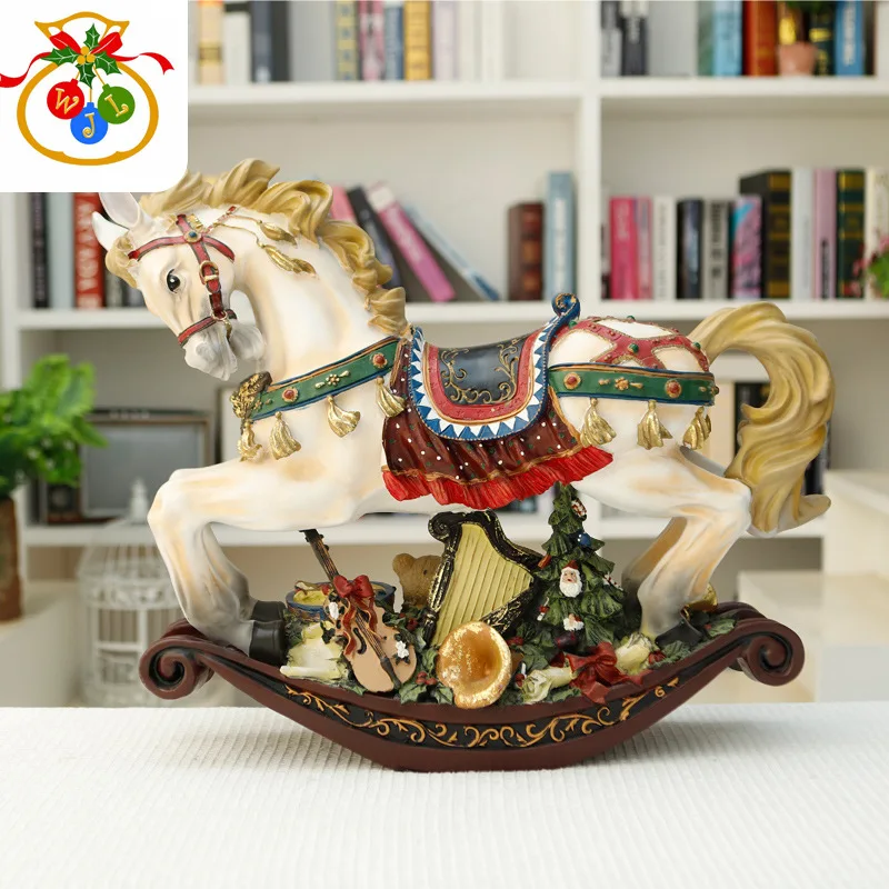 Hot sale high quality Christmas decorations resin pony European crafts creative home toys