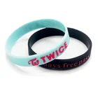 Custom logo silicone wristband cheap rubber round silicone wrist bands