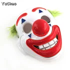 Halloween scary clown mask el wire joker design mask for Cosplay party led neon mask with 3V steady on inverter