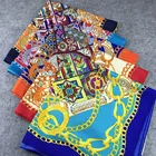 Luxurious Beach Sunscreen 140*140 Cm Square Women Stain Silk Square Scarf Silk Scarves Wholesale Pashmina Shawl