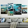 Custom large wall print art deco canvas framed classic painting picture car