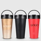 Customized Thermos Mug cup Logo Double Wall Stainless Steel Mug With Screw Lid