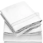 Bed Sheet Set - Brushed Microfiber 1800 Bedding - Wrinkle, Fade, Stain Resistant - Hypoallergenic - 4 Piece (Queen, White)