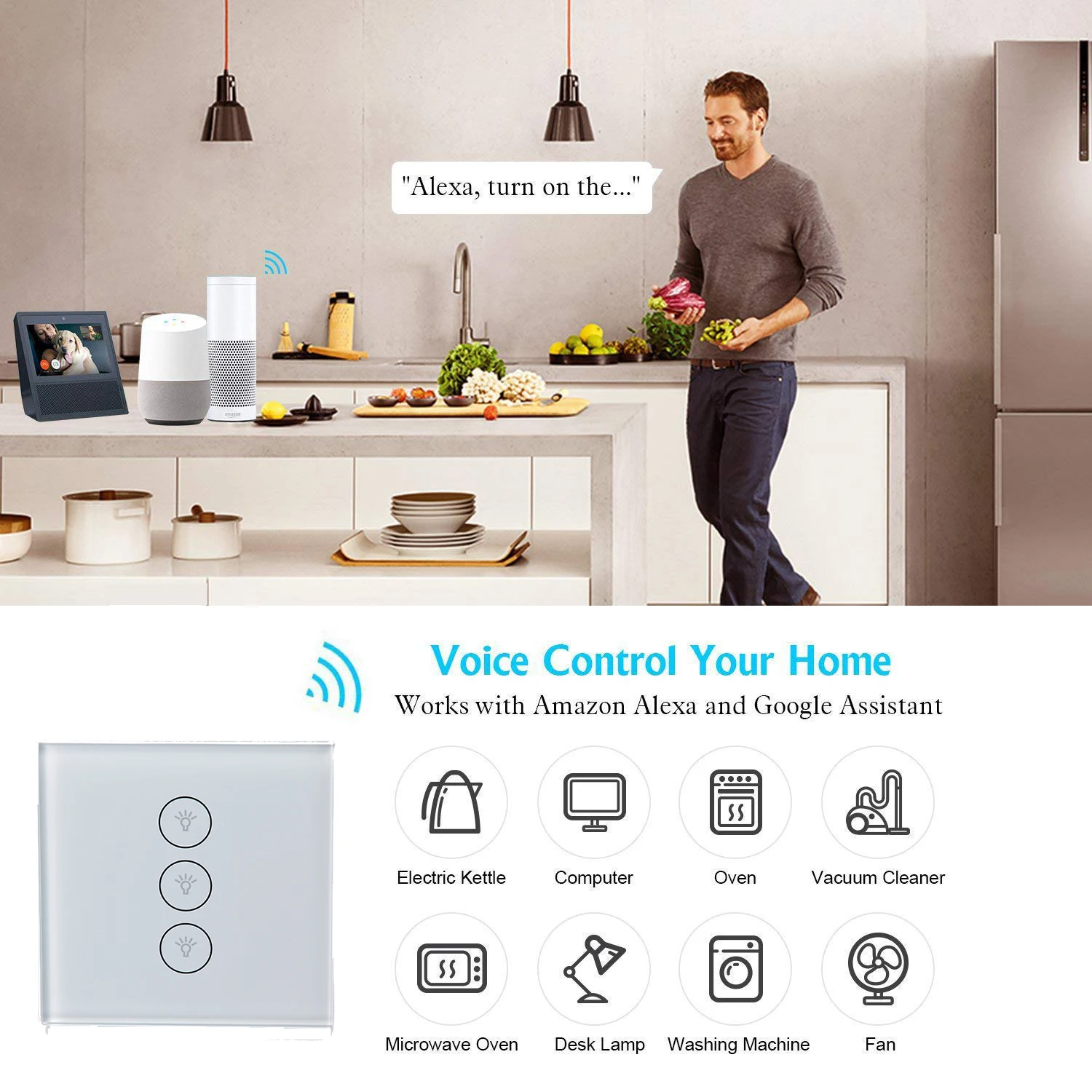 ANPU Zigbee Smart Led Dimmer Wall Touch Switch Wifi With Timing with CE ROHS - ANKUX.COM
