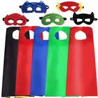 Halloween superhero Costume Kids Party cape with mask