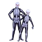 Halloween skeleton bones bodysuit costumes show cosplay costumes