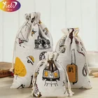 Canvas Bags Canvas Cotton Drawstring Collect Gift Bags