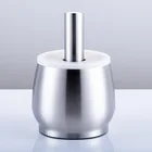 Drum-Shaped Stainless Steel Mortar and Pestle Masher Spice Grinder Pill Crusher Set with Lid and Anti Slip Base