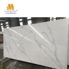 For sale Kitchen countertop vanity stone table bench tops calacatta white quartz slab