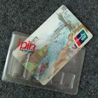 Custom cheap Clear PVC holder for credit card with mobile card,,Plastic holder with SIM cards