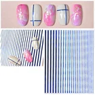 Nail Stickers Sticker Hotsale Fashion Colorful Lines 3D Nail Art Adhesive Stickers Straight Line Nail Art Sticker