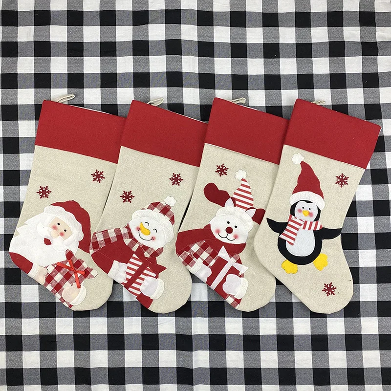 snowman elk gift bag candy bag christmas decoration pendant