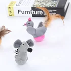 New Design funny mouse chicken shape cat interactive toy with feather plush pet toy for catch chase