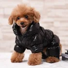 Pet Clothes Fashion Solid Color Winter High Collar Padded Pet Down Jackets Dog Clothes