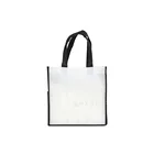 Large logo printed tote bag foldable reusable shopping handmade non woven bag