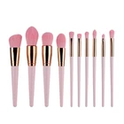 Pink handle and hair rose gold aluminum tube facial cleansing brush set makeup