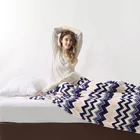 Hot Selling HLB-TF Printed Blue Square Flannel Electric Over Blanket