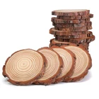 Wood Wood Slices Christmas Tree Ornament DIY Craft Unfinished Wood Circle Wood Slice For New Year Decoration