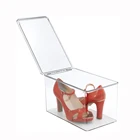 VONVIK Hot New Products Acrylic Shoe Box Drop Front Shoe Box Plastic with Good Price